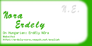 nora erdely business card